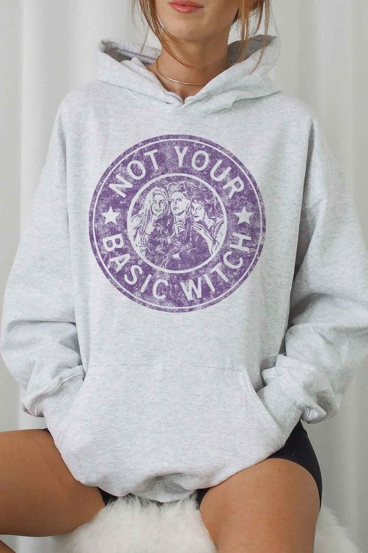 BASIC WITCH HALLOWEEN GRAPHIC HOODIE - LOLA LUXE