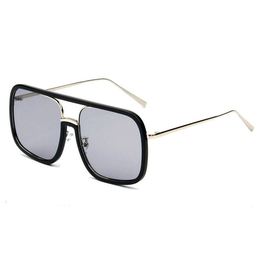 MAGNA | Oversized Pillowed Square Fashion Rim Aviator Design Sunglasses - lolaluxeshop