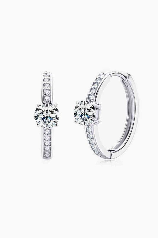 Carry Your Love 1 Carat Moissanite Platinum-Plated Earrings - lolaluxeshop