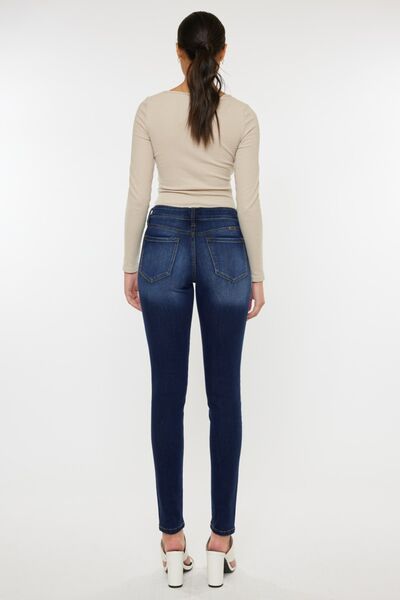 Kancan Mid Rise Gradient Skinny Jeans - lolaluxeshop