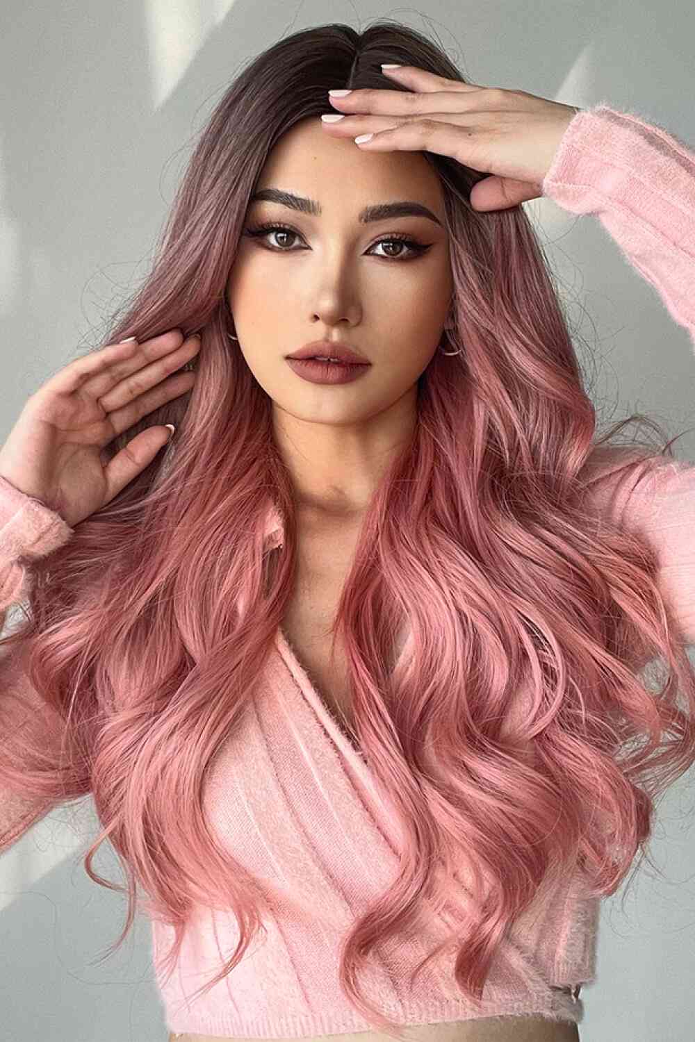Fashion Wave Synthetic Long Wigs in Pink 26'' - lolaluxeshop