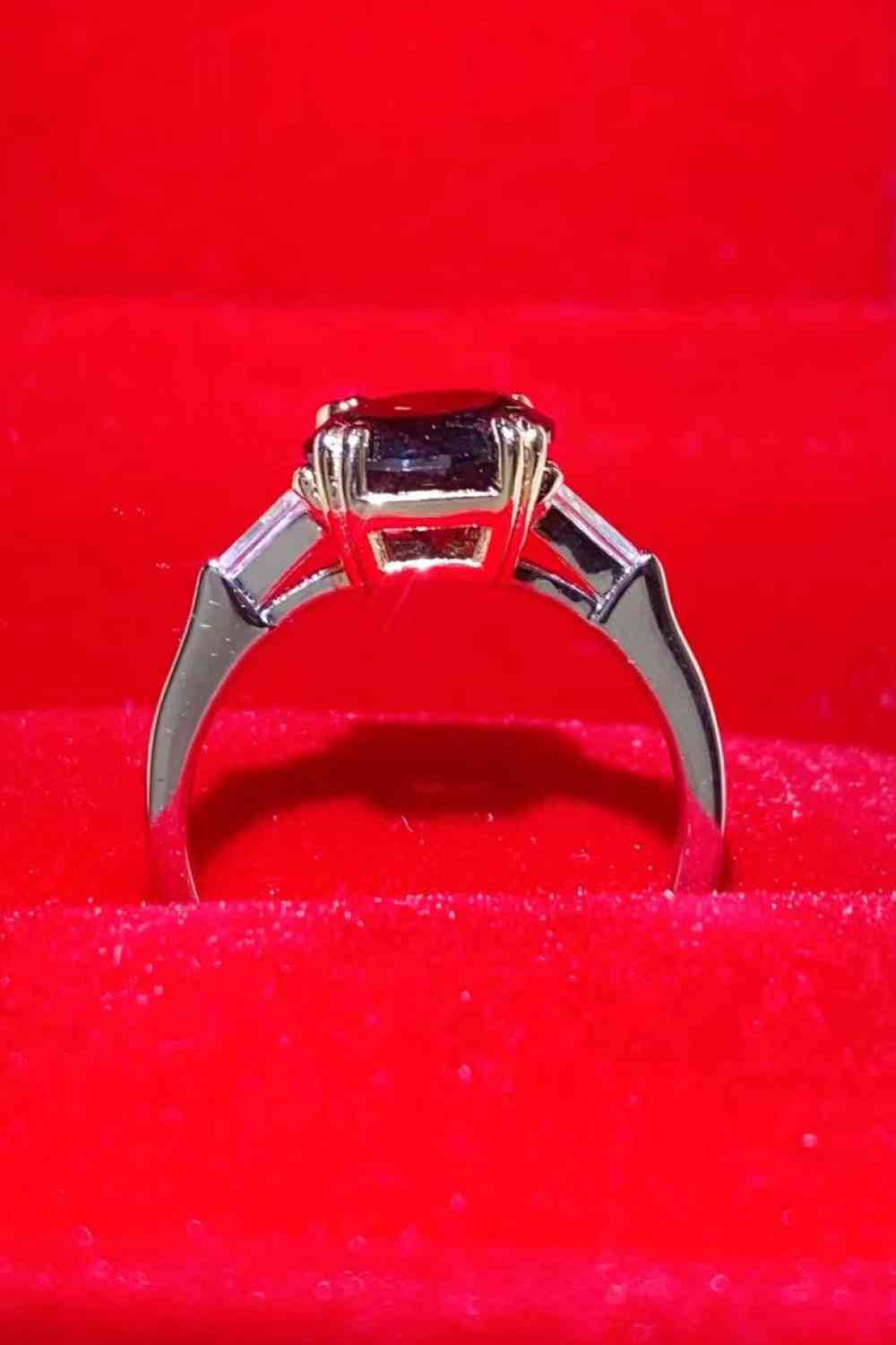 2 Carat Black Moissanite Platinum-Plated Ring - lolaluxeshop