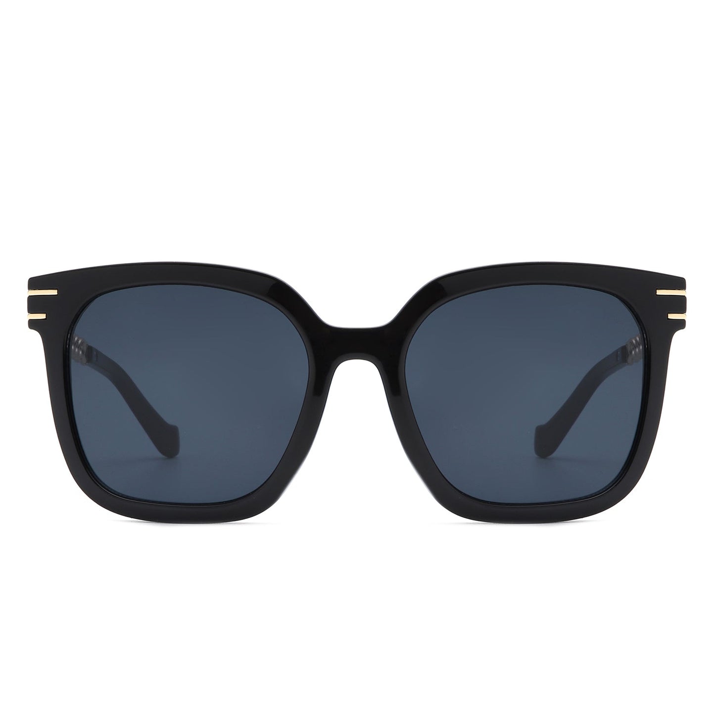 Moonstone - Women Flat Top Fashion Square Chain Link Design Sunglasses - lolaluxeshop
