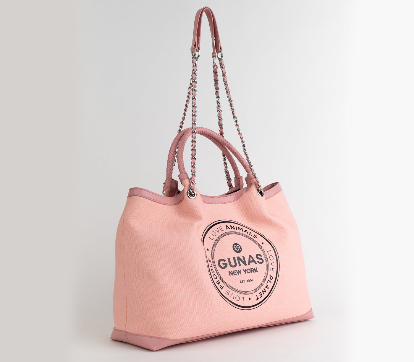 RUTH - Light Pink Vegan Canvas Tote - LOLA LUXE