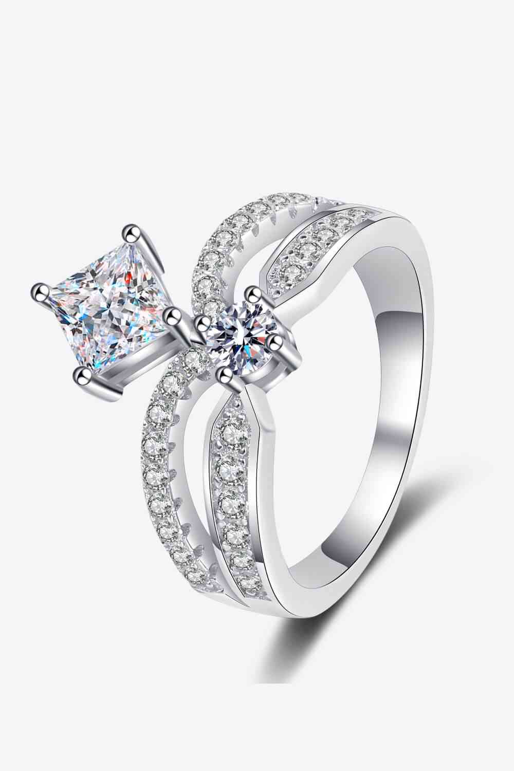 925 Sterling Silver Moissanite Crown Ring - lolaluxeshop