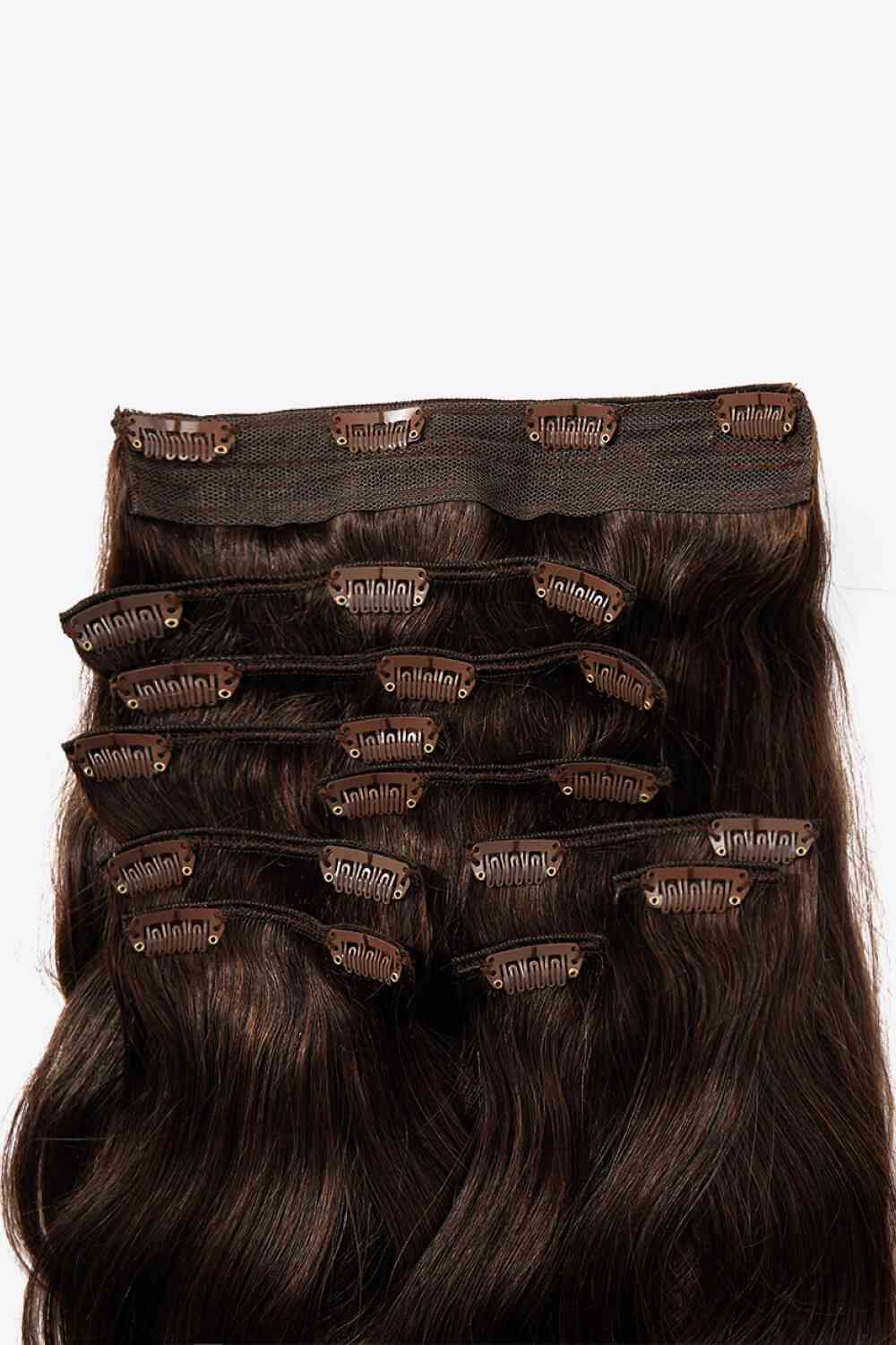 18" 160g #2 Straight Clip-in Hair Extensions Human Hair - lolaluxeshop