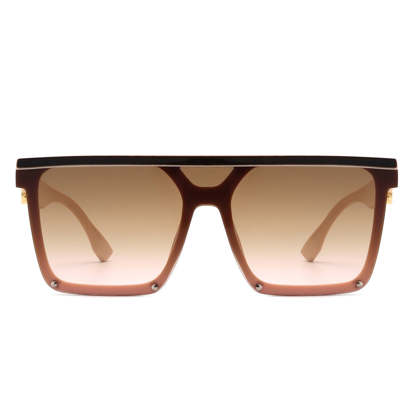 Sunquest - Square Flat Top Women Fashion Oversize Sunglasses - lolaluxeshop