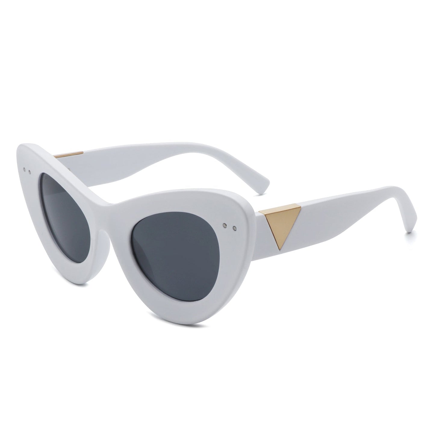Luminara - Women Fashion Retro Round Cat Eye Sunglasses - lolaluxeshop