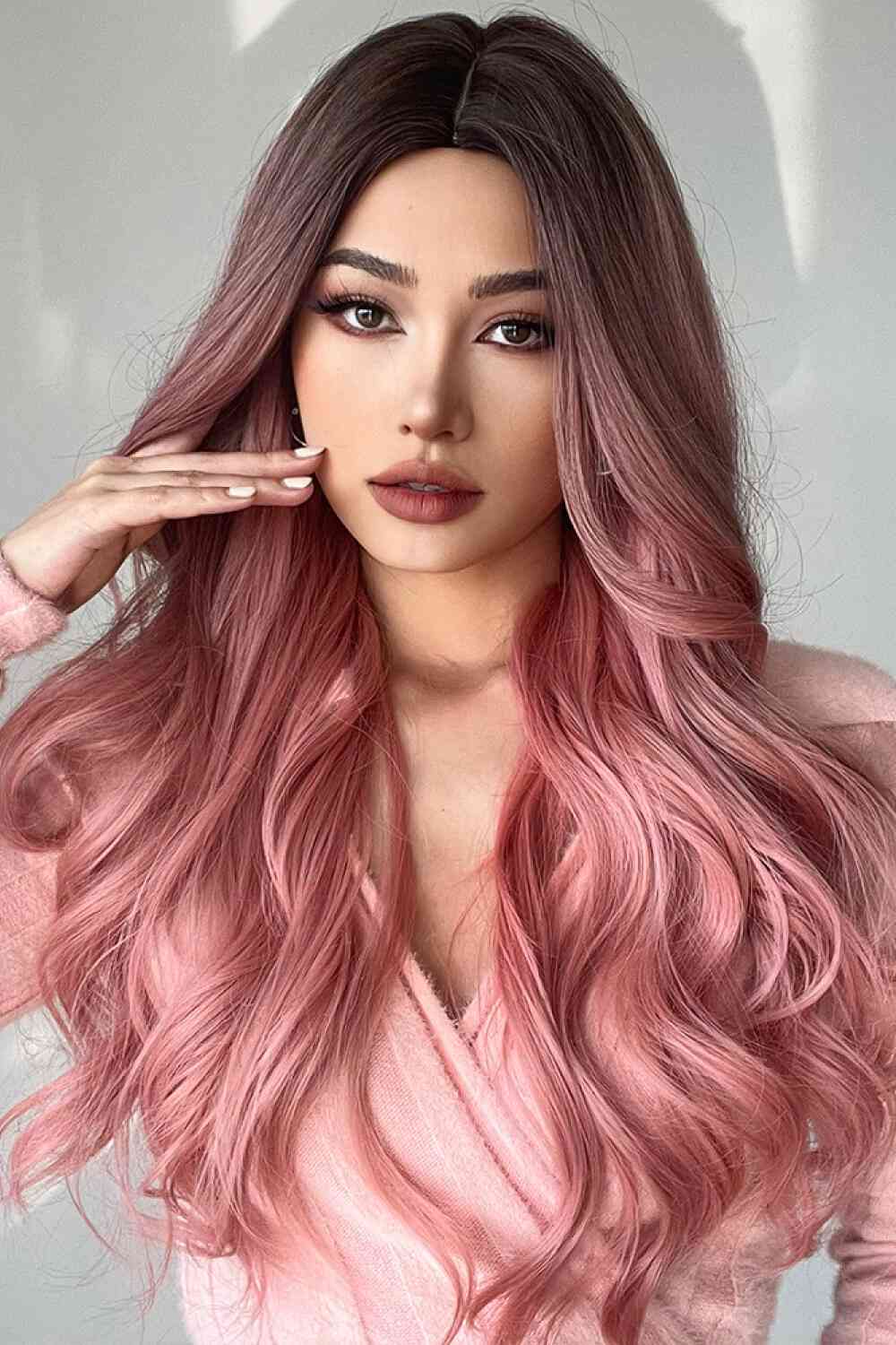 Fashion Wave Synthetic Long Wigs in Pink 26'' - lolaluxeshop