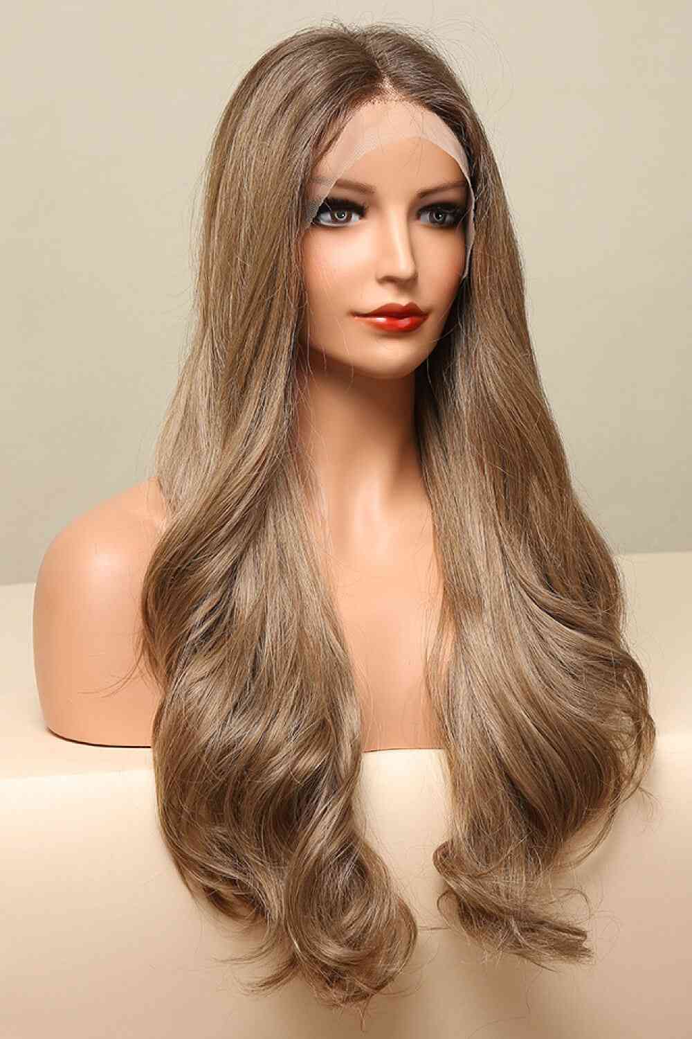 13*2" Lace Front Wigs Synthetic Long Wave 26" 150% Density in Golden Brown - lolaluxeshop