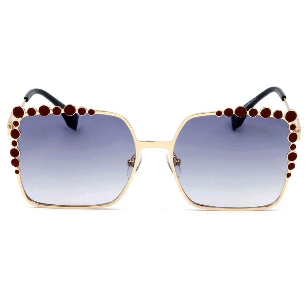 CHICO | Luxury Fashion Oversized Square Metal Frame Bubbles Sunglasses - lolaluxeshop