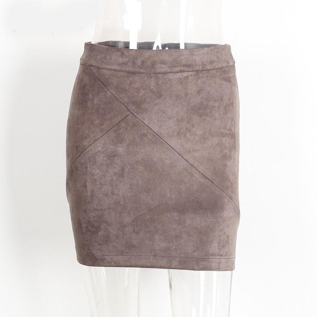 Vintage Leather Suede Pencil Skirt - LOLA LUXE