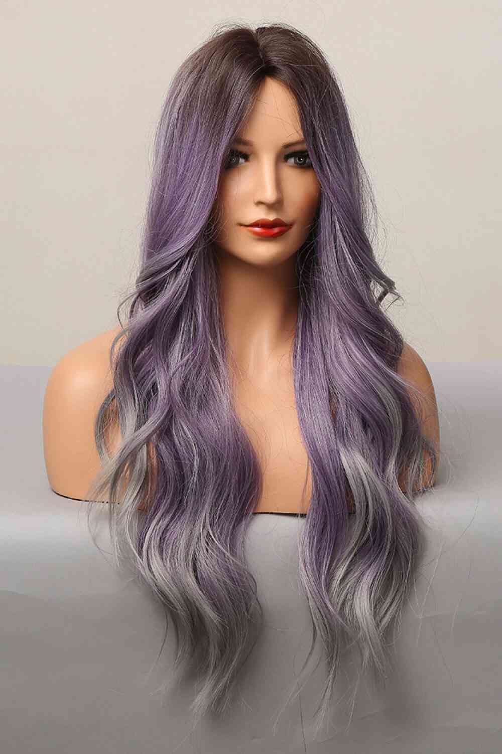 Elegant Wave Full Machine Synthetic Wigs in Purple 26'' - lolaluxeshop