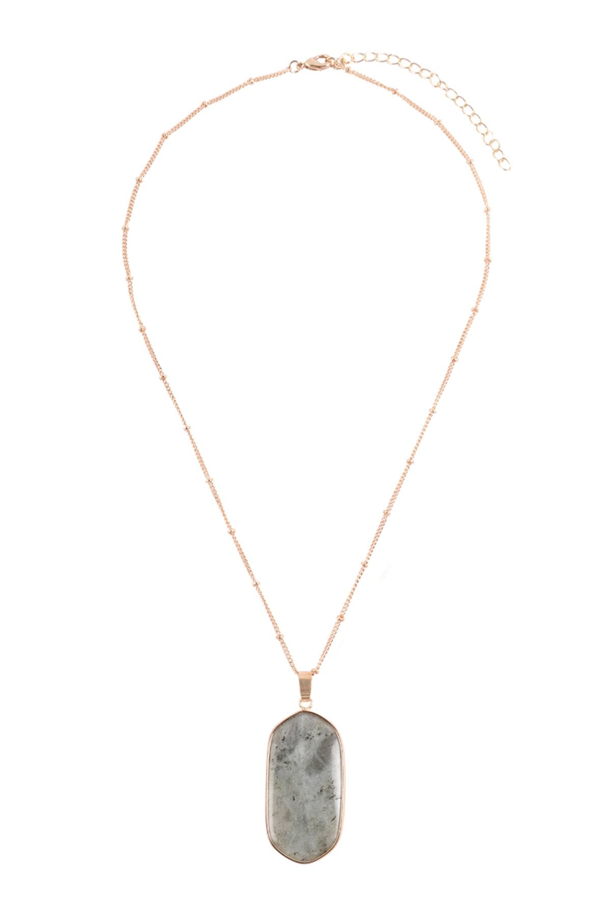 Hdn3184 - Stone Pendant Charm Necklace - LOLA LUXE
