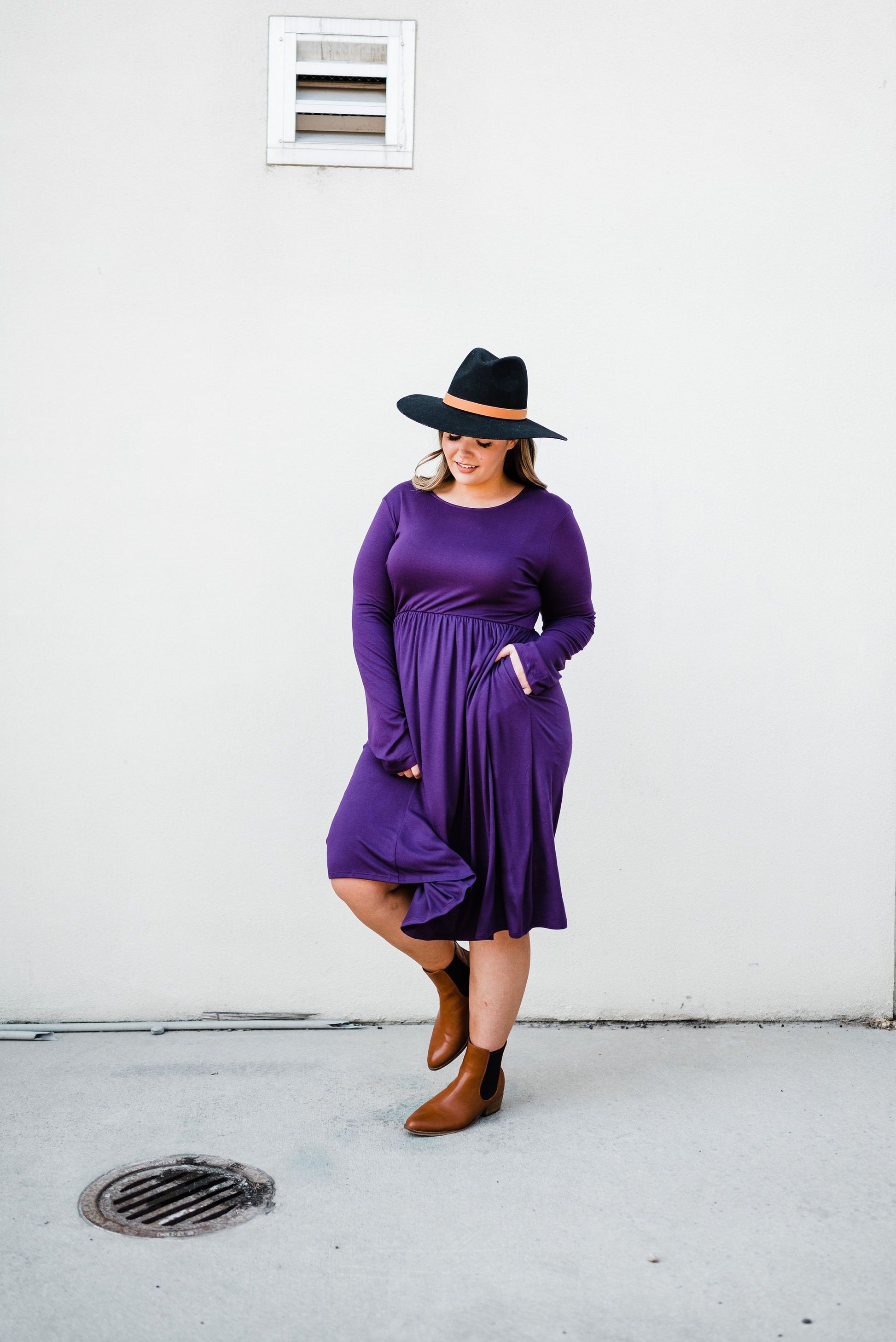 Be Chic Dress- Purple - LOLA LUXE
