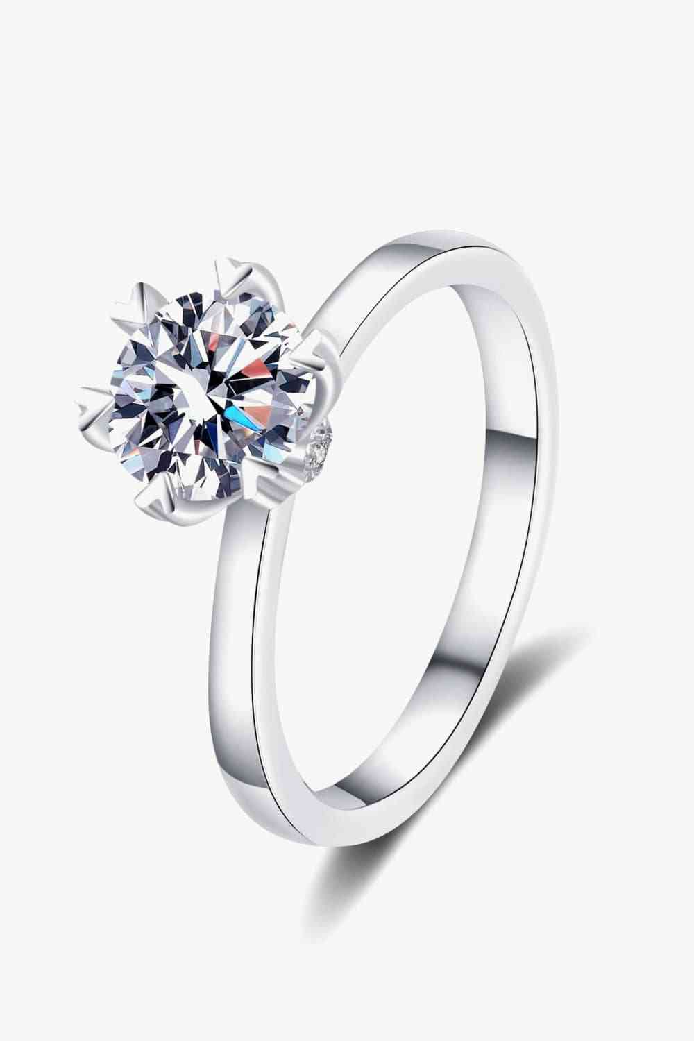 Pleasant Surprise 925 Sterling Silver 1 Carat Moissanite Ring - lolaluxeshop