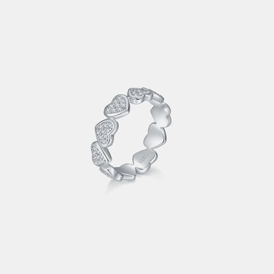 Moissanite 925 Sterling Silver Heart Shape Ring - lolaluxeshop