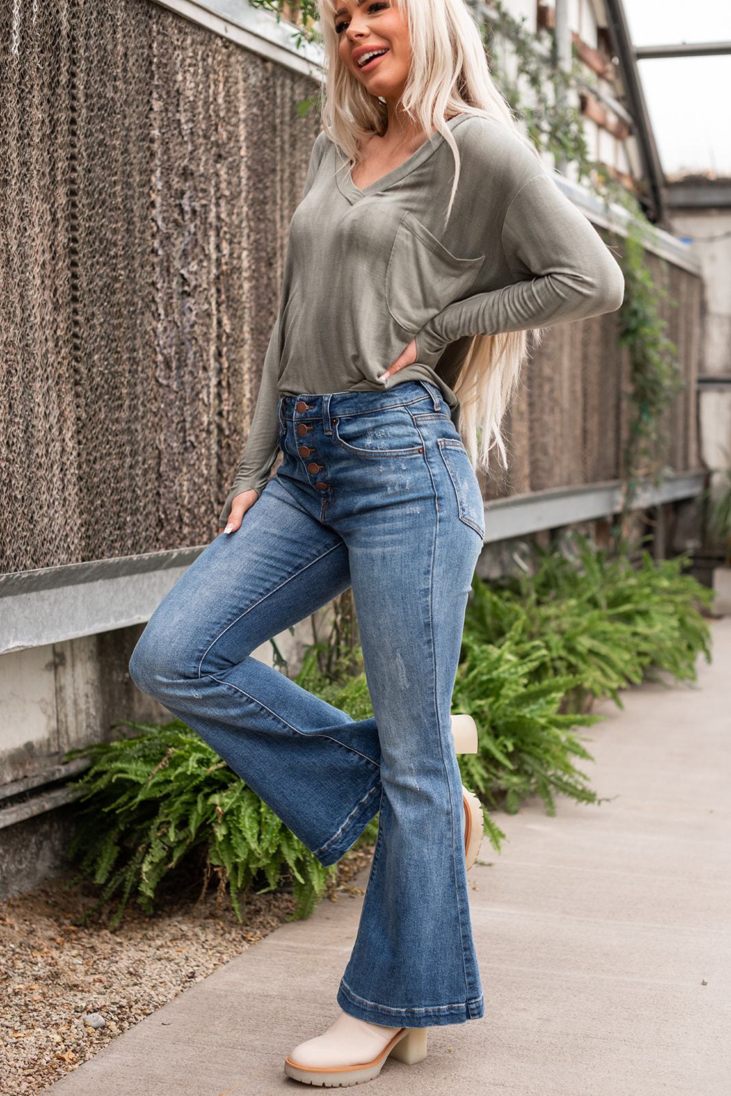 You're Really Lovely Flare Jeans - LOLA LUXE