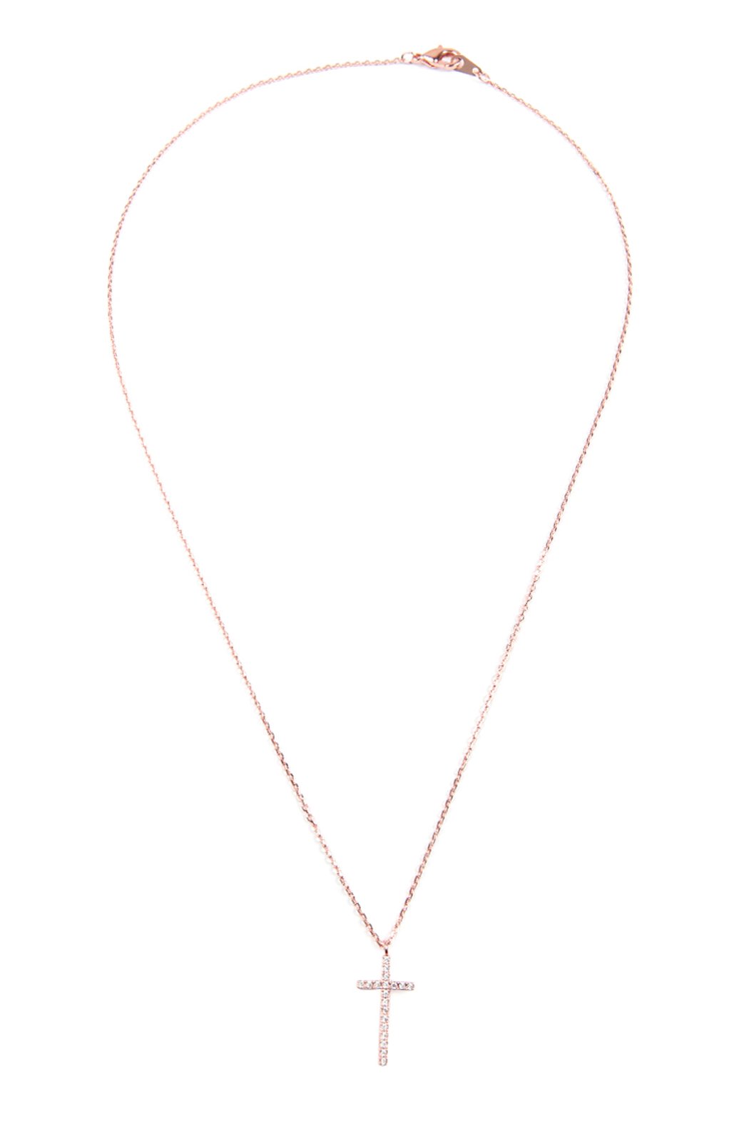 Hdnb1n242 - Zircon Cross Pendant Necklace - LOLA LUXE