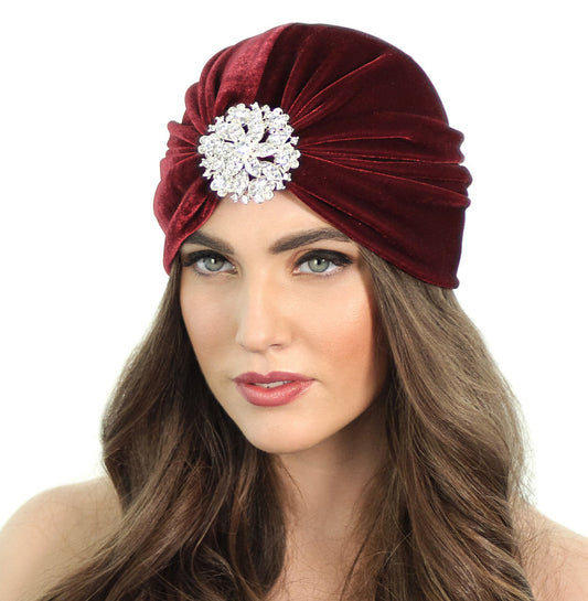 Crystal Floral Flapper Turban - LOLA LUXE