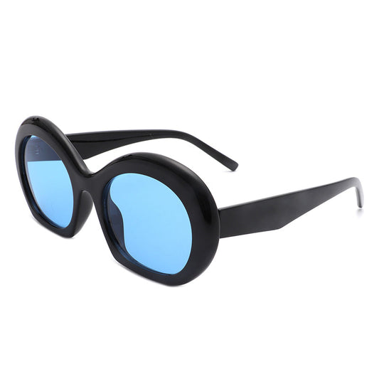 Vanta - Oversized Round Futuristic Oval Glasses Trendy Sunglasses Shades - lolaluxeshop