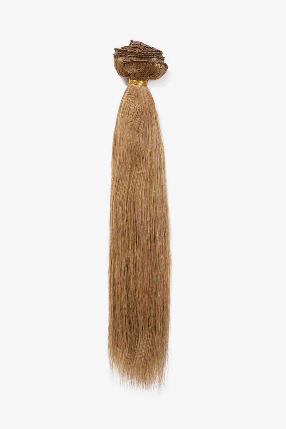 18''140g #10 Natural Straight Clip-in Hair Extensions Human Hair - lolaluxeshop