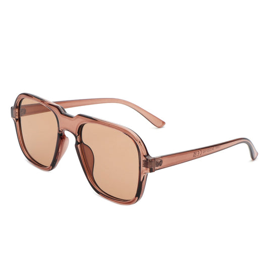 Nightime - Retro Square Fashion Aviator Vintage Style Tinted Sunglasses - lolaluxeshop