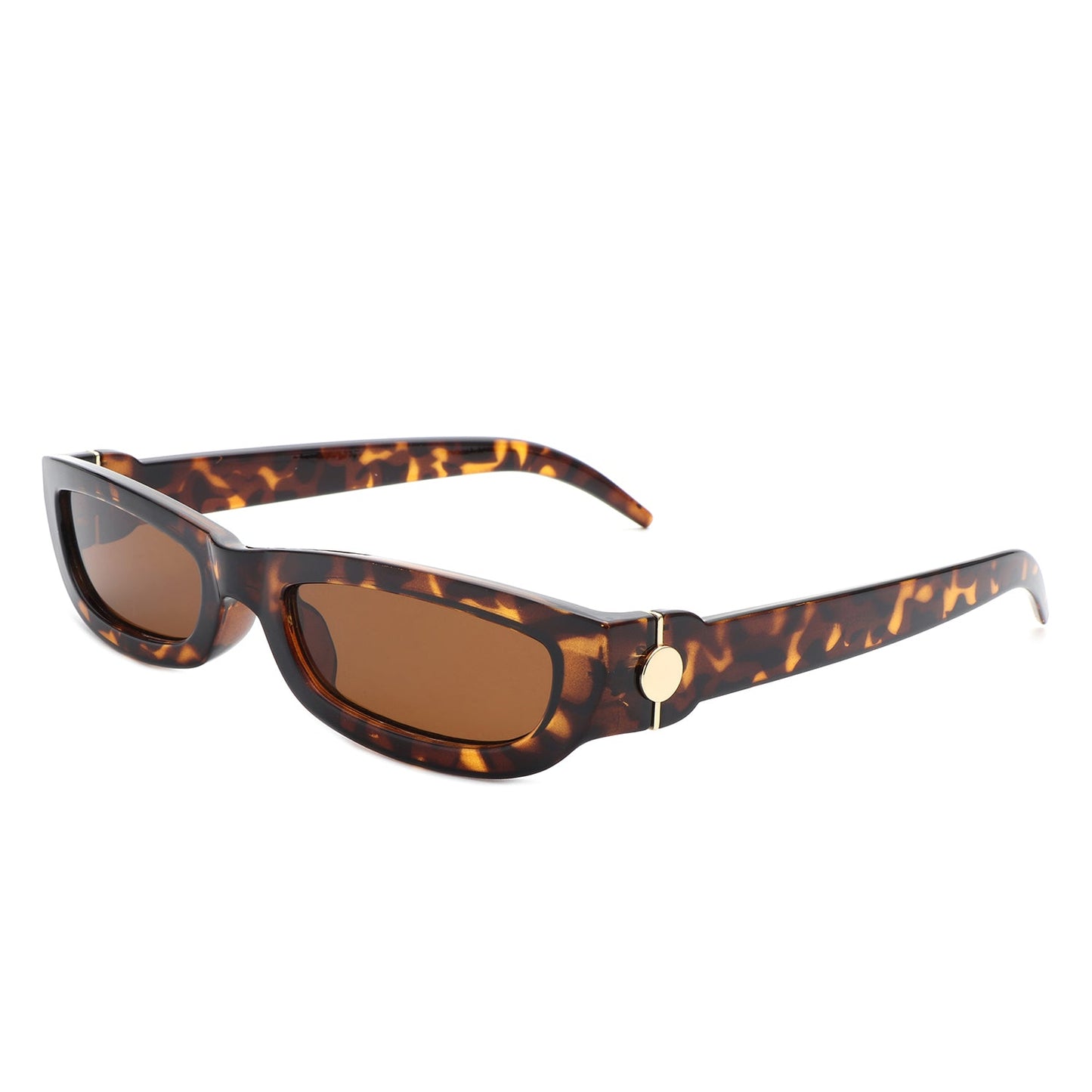 Skybloom - Rectangle Retro Slim Tinted Narrow Sunglasses - lolaluxeshop