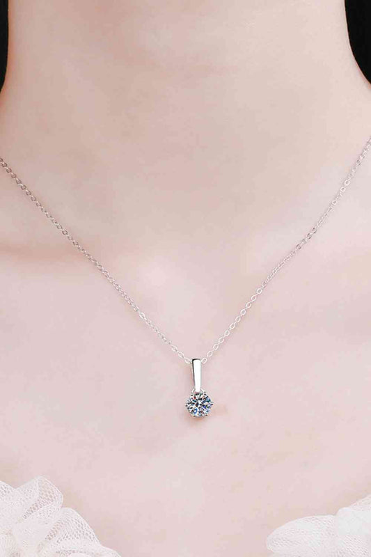 1 Carat Moissanite 925 Sterling Silver Chain-Link Necklace - lolaluxeshop