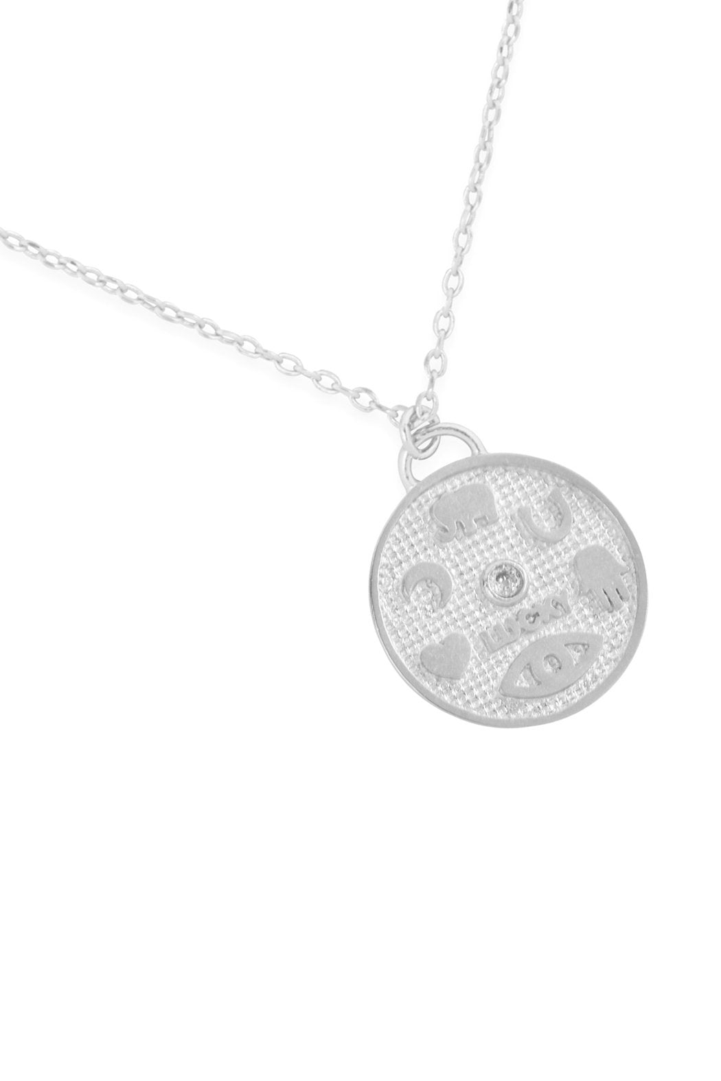 Hdnfn353 - Cast Round Pendant Necklace - LOLA LUXE