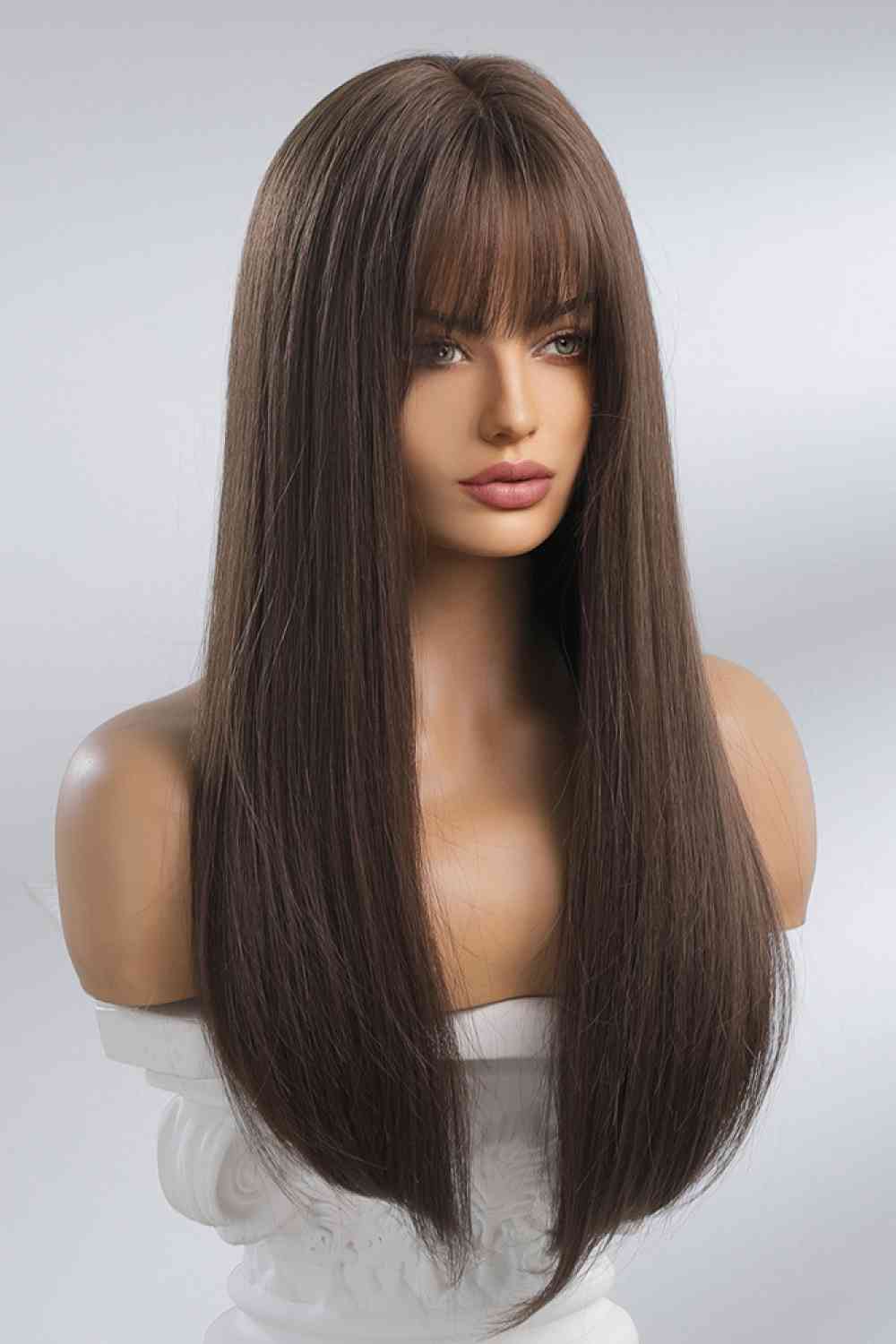 Full Machine Long Straight Synthetic Wigs 26'' - lolaluxeshop