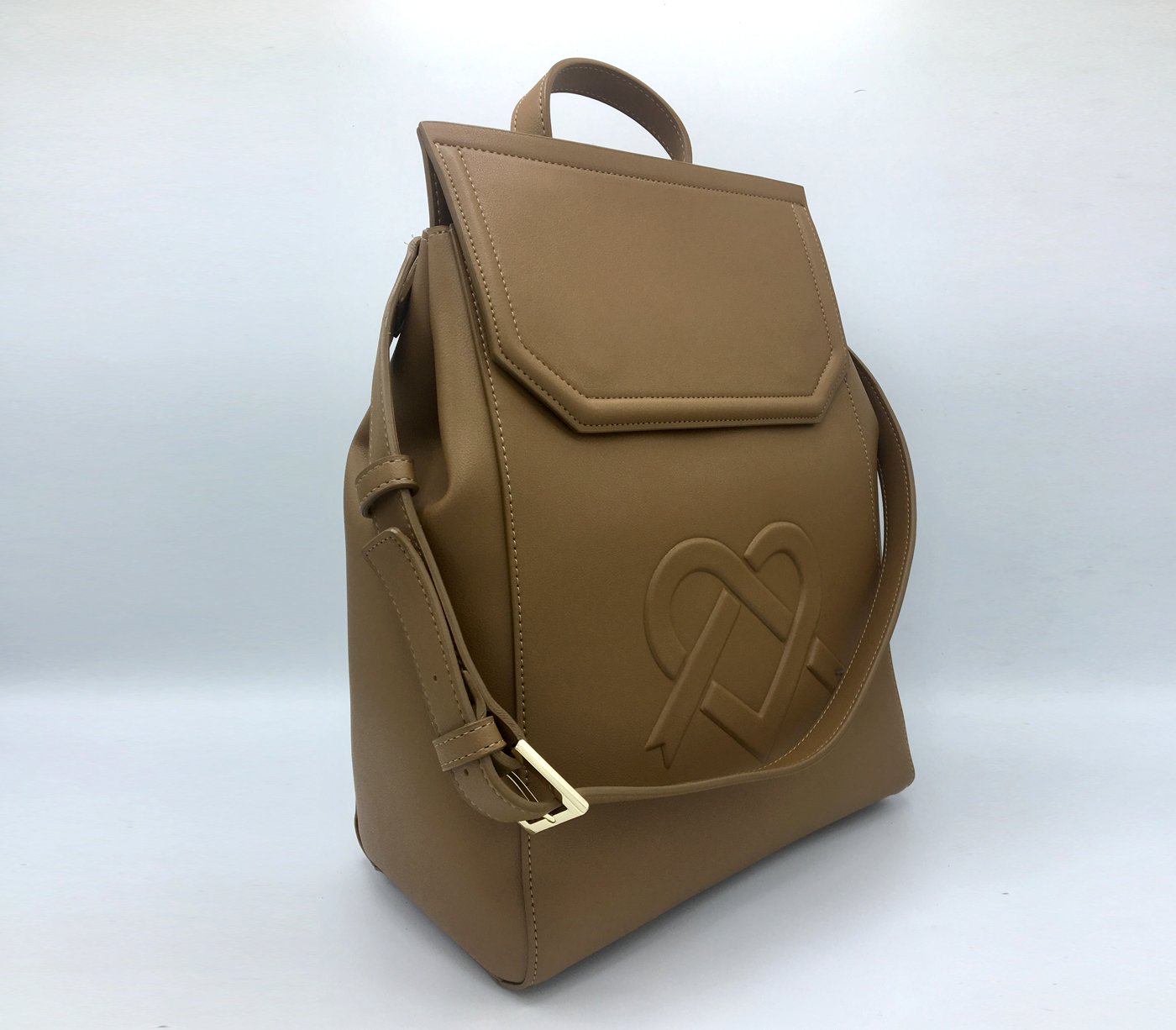 Livia - Tan Vegan Leather Backpack - LOLA LUXE