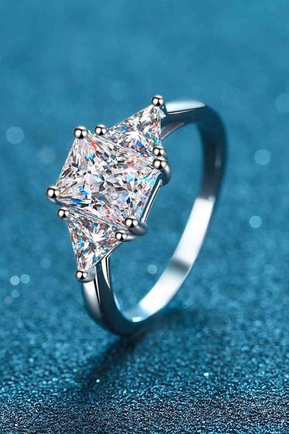 3 Carat Moissanite 925 Sterling Silver Rhodium-Plated Ring - lolaluxeshop