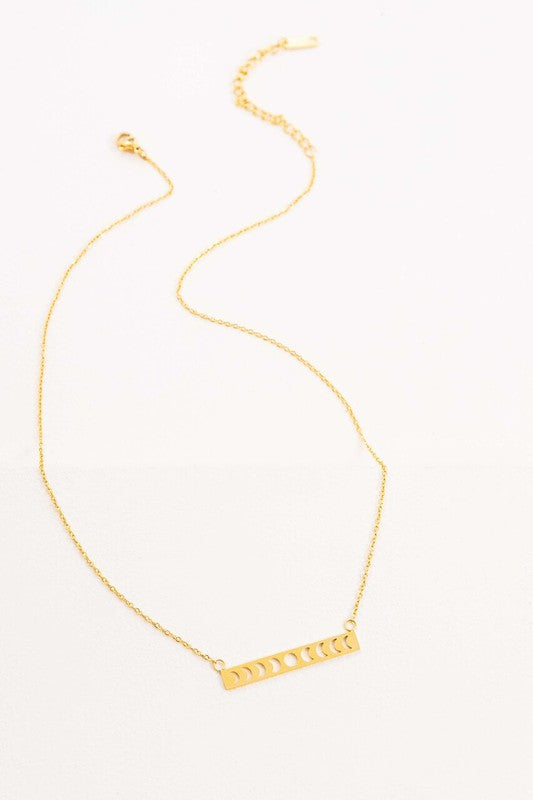 Lunar Phase Bar Necklace - LOLA LUXE