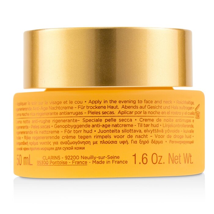 CLARINS - Extra-Firming Nuit Wrinkle Control, Regenerating Night Rich Cream - For Dry Skin - LOLA LUXE