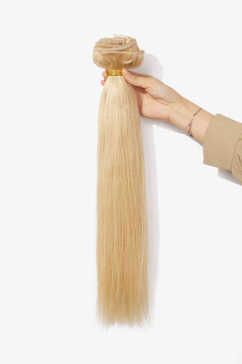 18" 200g #613 Straight Clip-in Hair Extensions Human Hair - lolaluxeshop