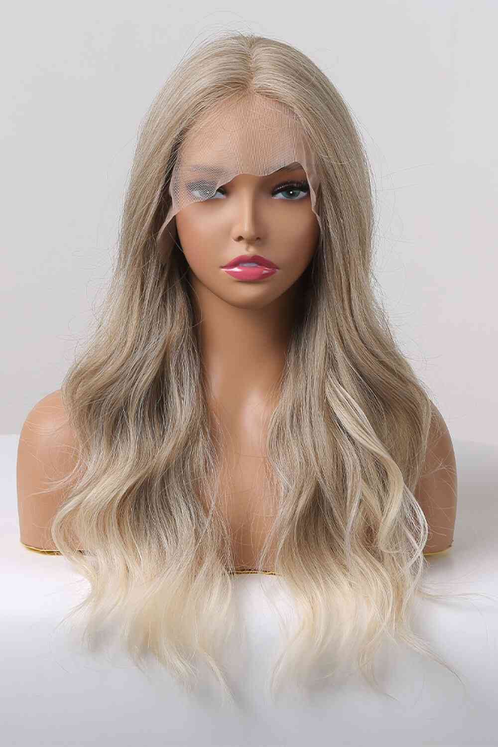 13*2" Lace Front Wigs Synthetic Long Wave 24" 150% Density in Medium Blonde Highlights - lolaluxeshop