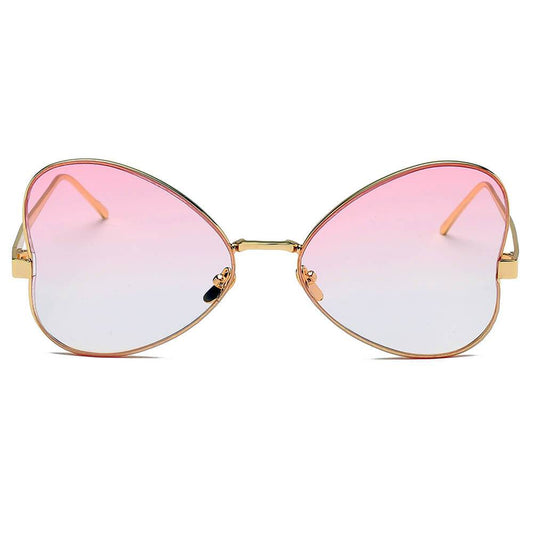 LINDSAY | Women Oversized Rounded Butterfly Fashion Sunglasses - lolaluxeshop