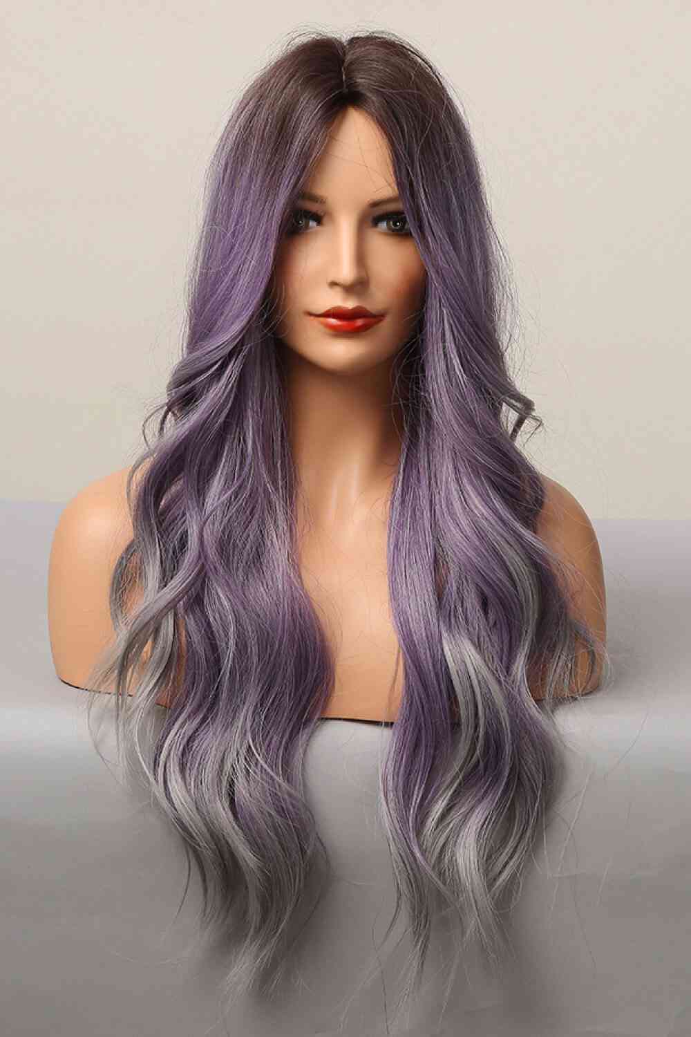 Elegant Wave Full Machine Synthetic Wigs in Purple 26'' - lolaluxeshop