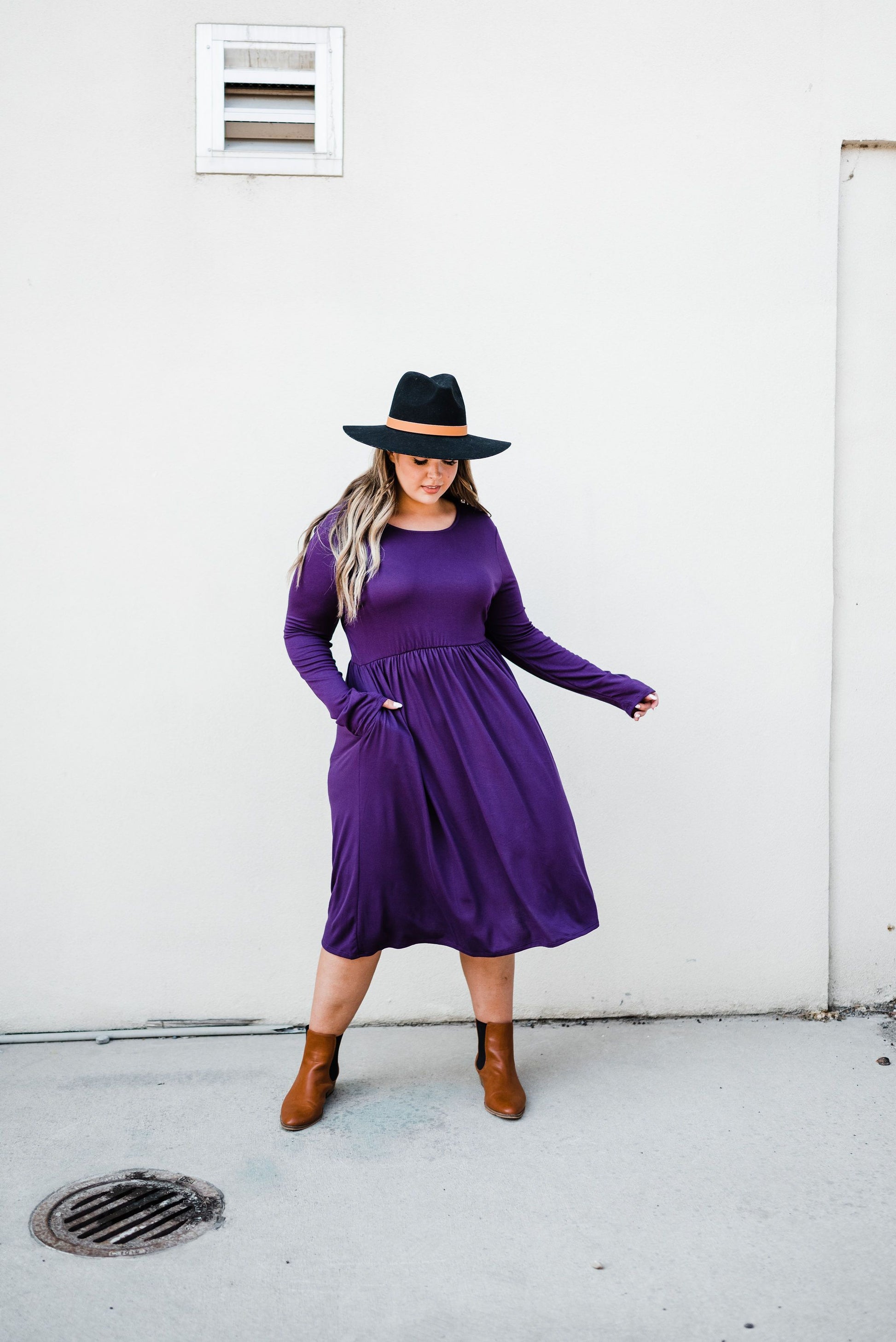 Be Chic Dress- Purple - LOLA LUXE