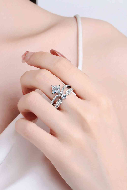 925 Sterling Silver Moissanite Crown Ring - lolaluxeshop