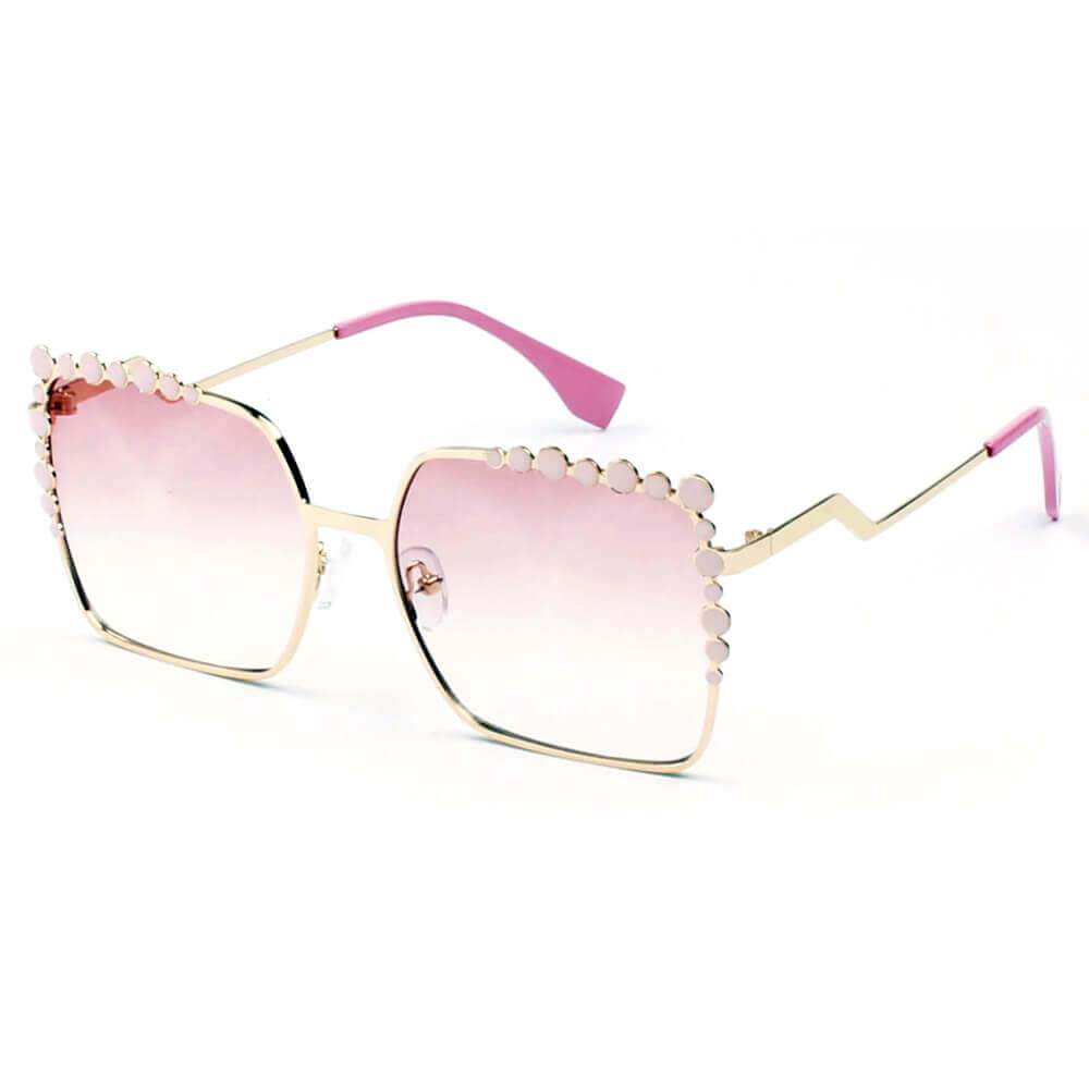 CHICO | Luxury Fashion Oversized Square Metal Frame Bubbles Sunglasses - lolaluxeshop