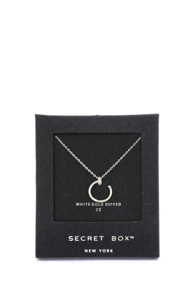 Secret Box Nail Charm Necklace - LOLA LUXE