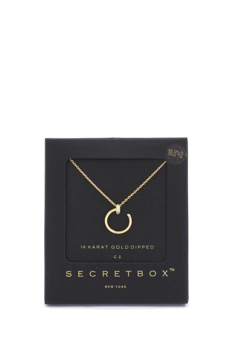 Secret Box Nail Charm Necklace - LOLA LUXE
