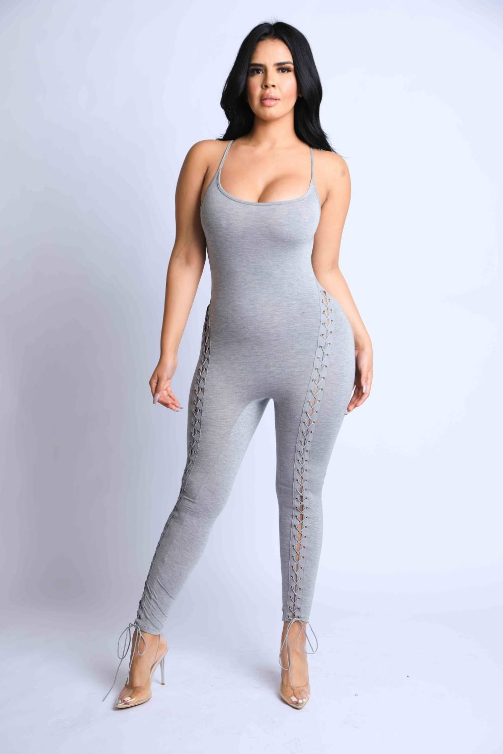 Lace Up Detailed Jumpsuit - LOLA LUXE