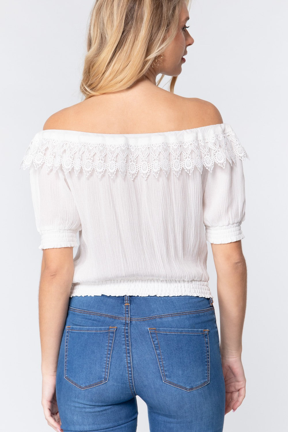 Off Shoulder Lace Detailed Top - LOLA LUXE