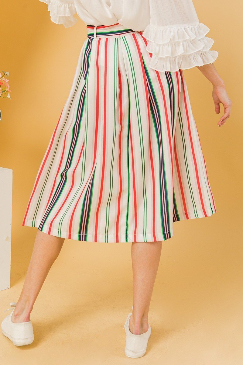 A Woven Midi Skirt - LOLA LUXE