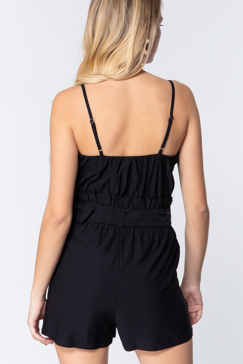 Cami Strp Belted Romper - LOLA LUXE