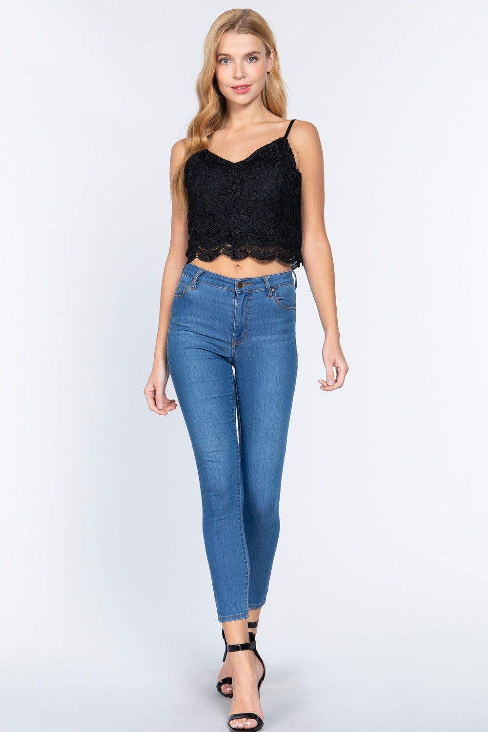 Crochet Lace Cami Woven Top - LOLA LUXE