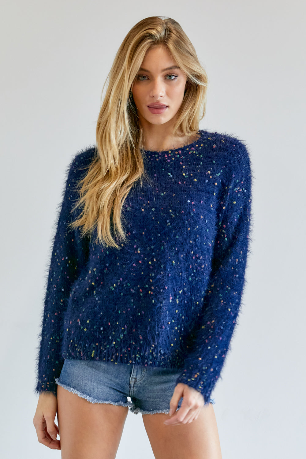 Cute Multi Color Polak Dot Sweater - LOLA LUXE